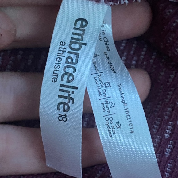 Light burgundy/pinkish cropped mock turtleneck - Picture 2 of 5